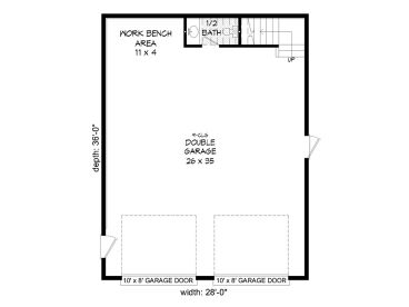 Garage Plans with Loft | Barn-Style Garage Loft Plan # 062G-0087 at www ...